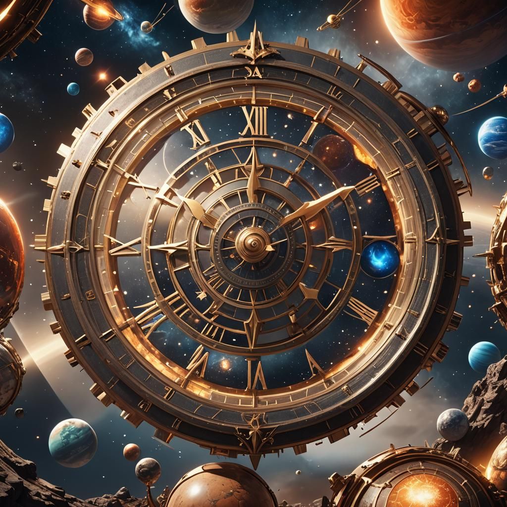 Clockwork Universe Drives Planets in Science Fiction Style