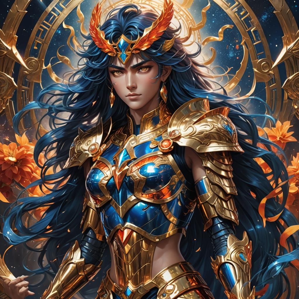 Saint Seiya's Love for Aphrodite: Fantasy Art