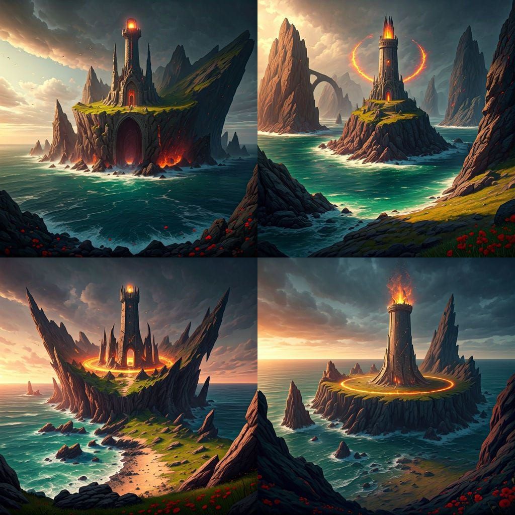 Tower of Flame Lord on Rocky Island