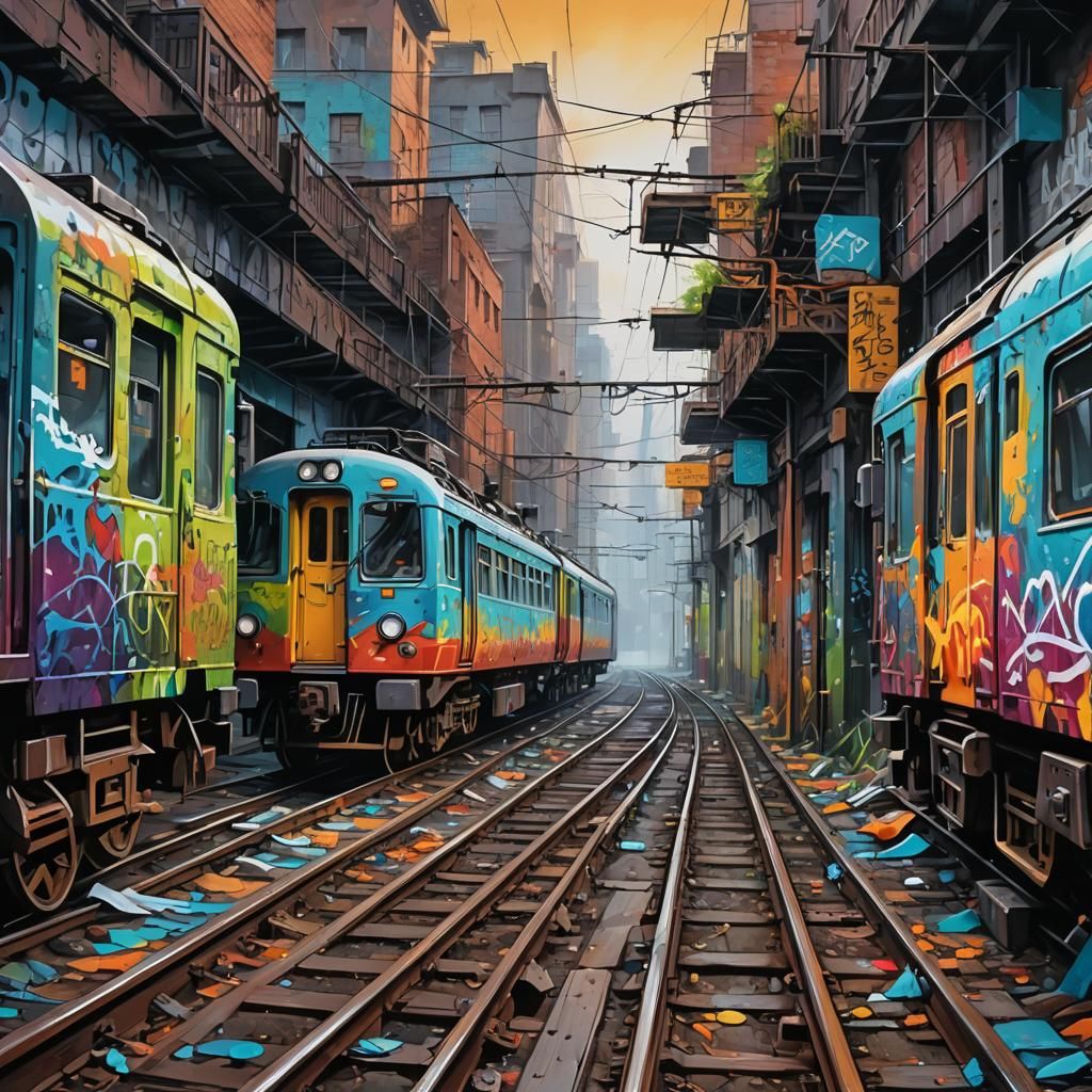 Graffiti Art: Carriages Dreaming of Distant Roads