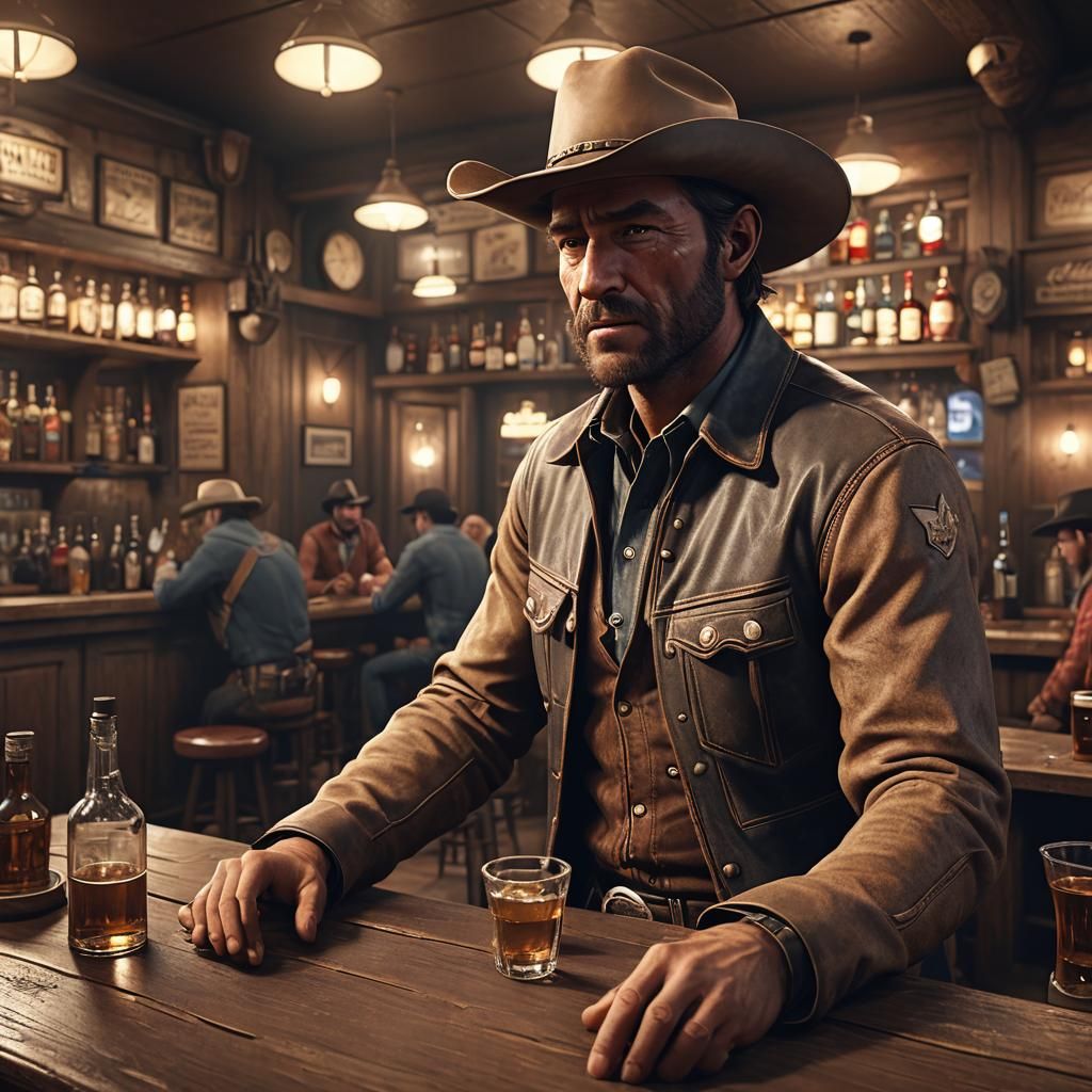 cowboy in a bar