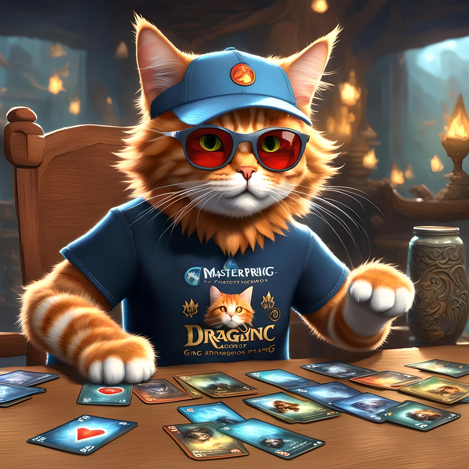 GamingCat Chris, Playing MTG.