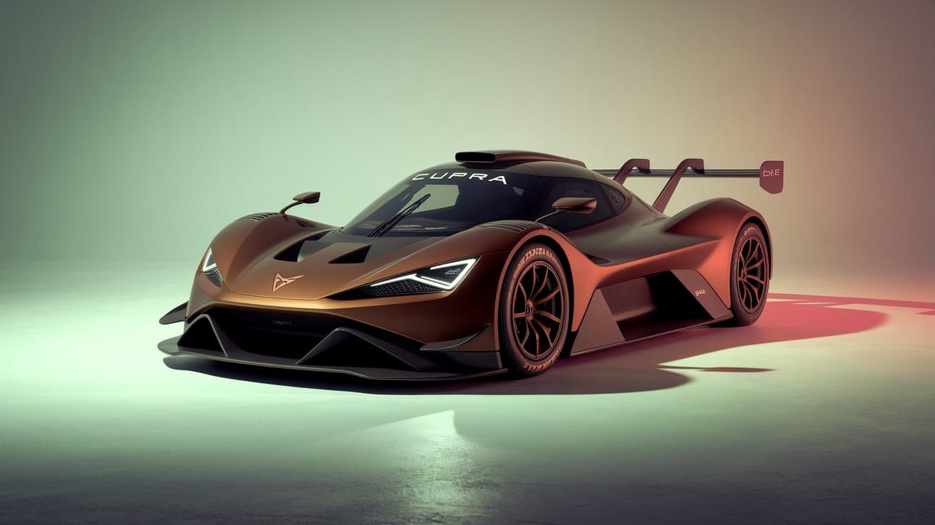 Cupra Dark Rebel Vision Gran Turismo LMH in a Futuristic Stu...