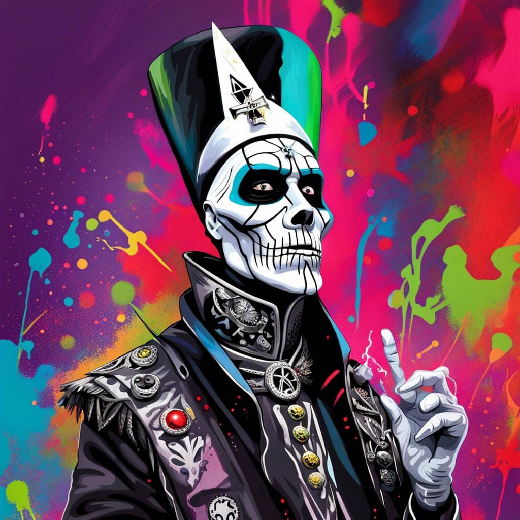 Papa Emeritus 2 Graffiti Art Poster