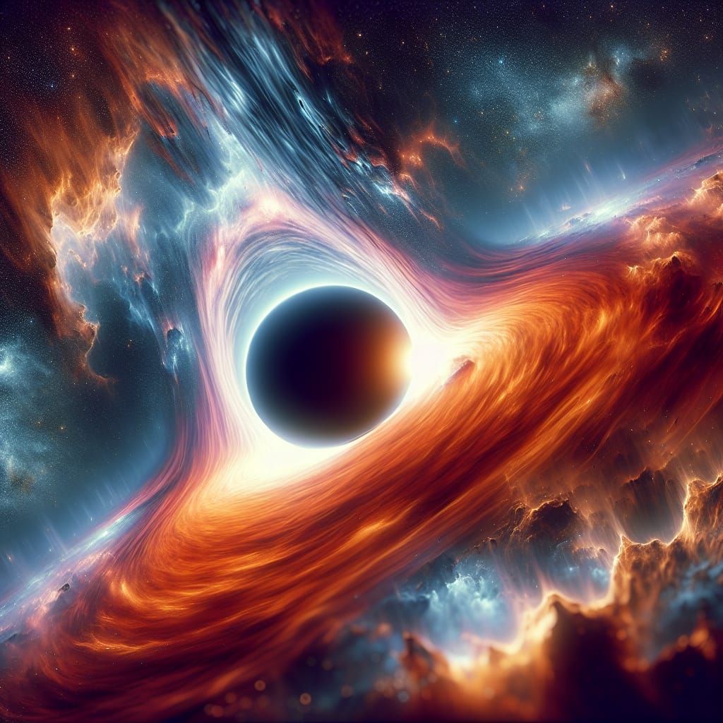 Black Hole Consuming Star in Hyperrealistic HDR