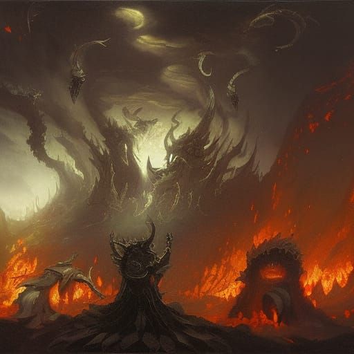 Medusa and Cerberus: Dark Fantasy Battle in 8K