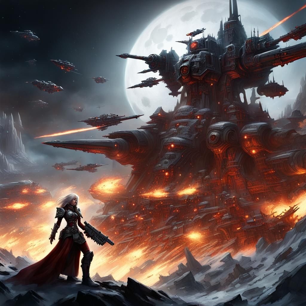 Adepta Sororitas Battle on Mountain of Skulls