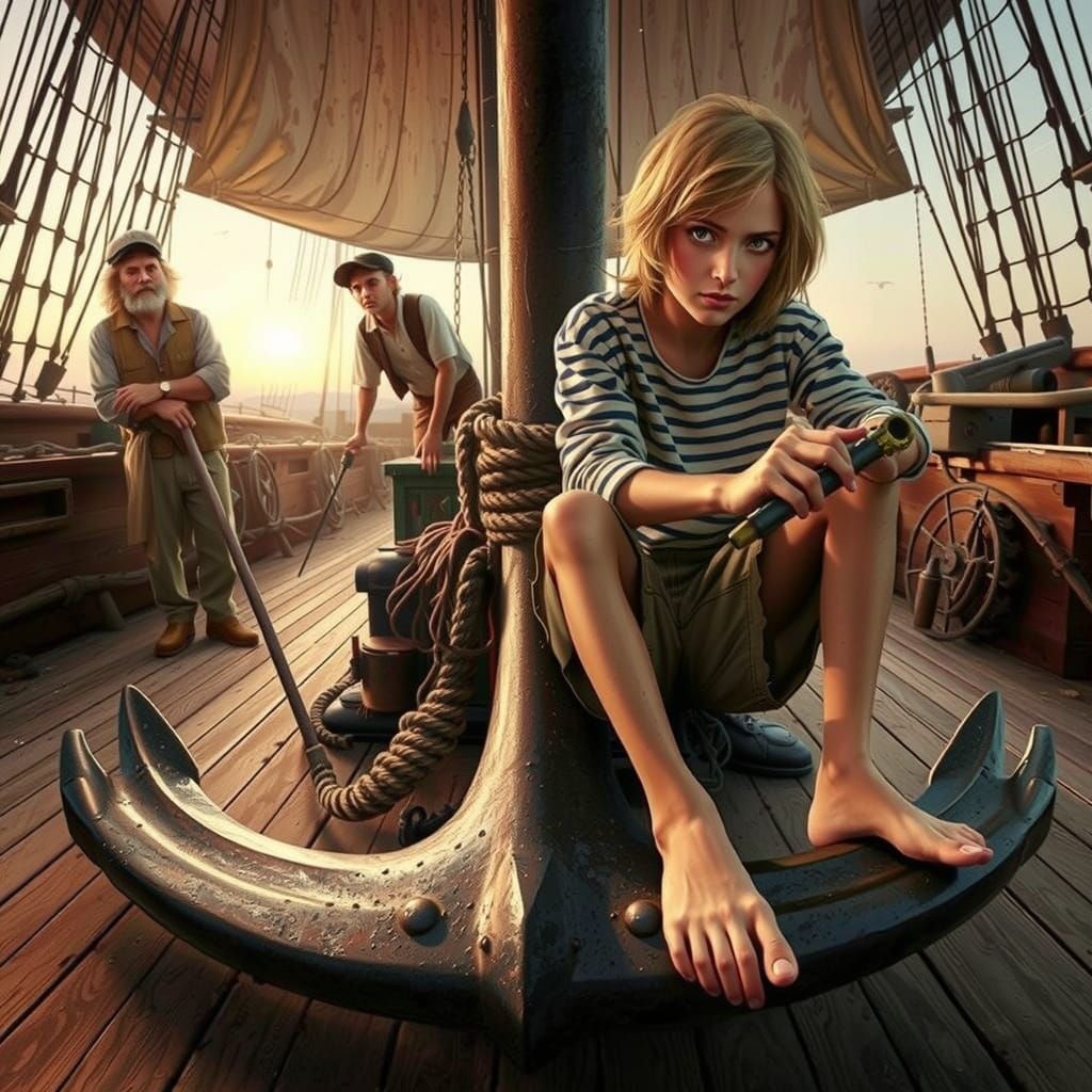 Anchor Mate Louie on Dock in James Jean Style