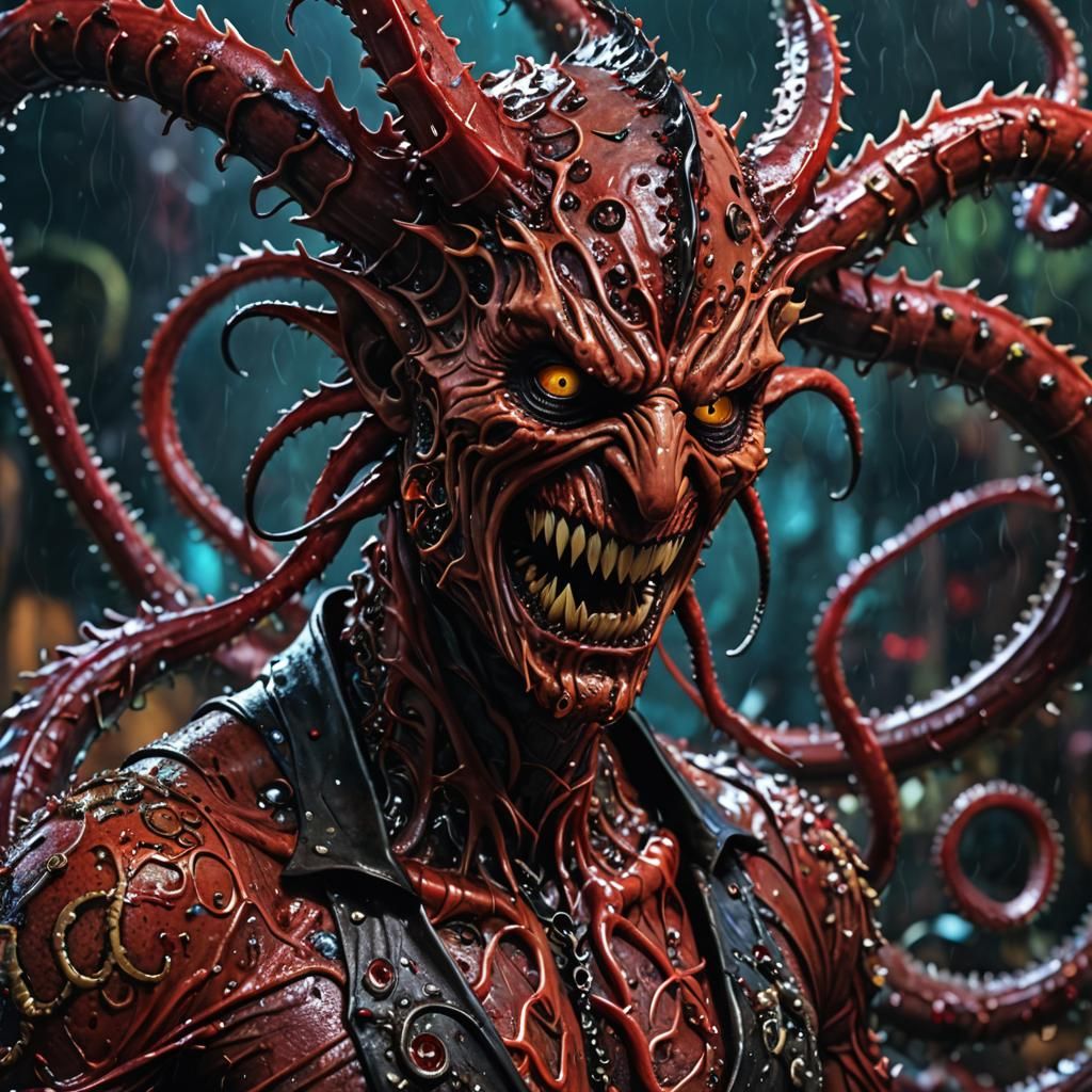 Fearsome Freddy Krueger as a Tentacle Demon