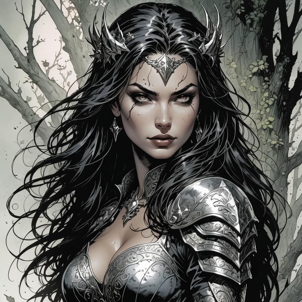 Nadja Regin Portrait in Comic Book Style