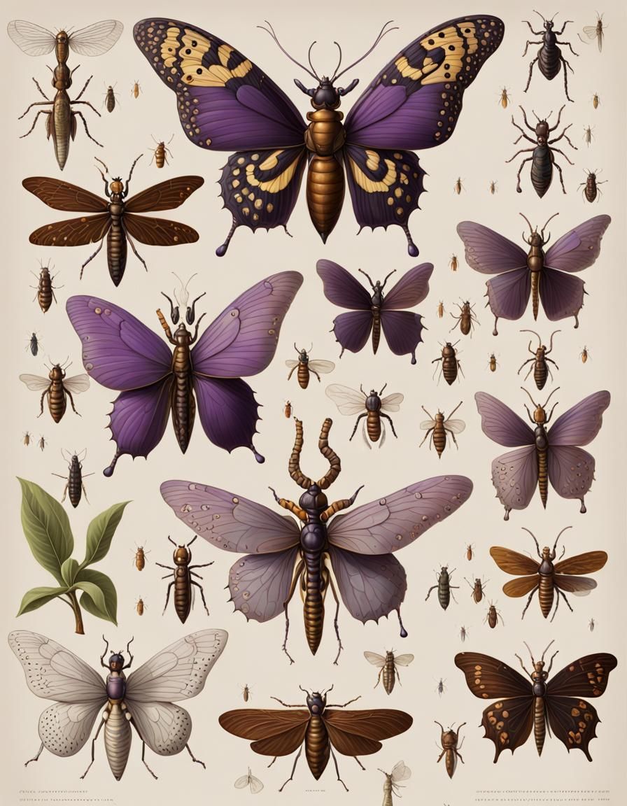 Purple Lily Illustration in Historical Art Style