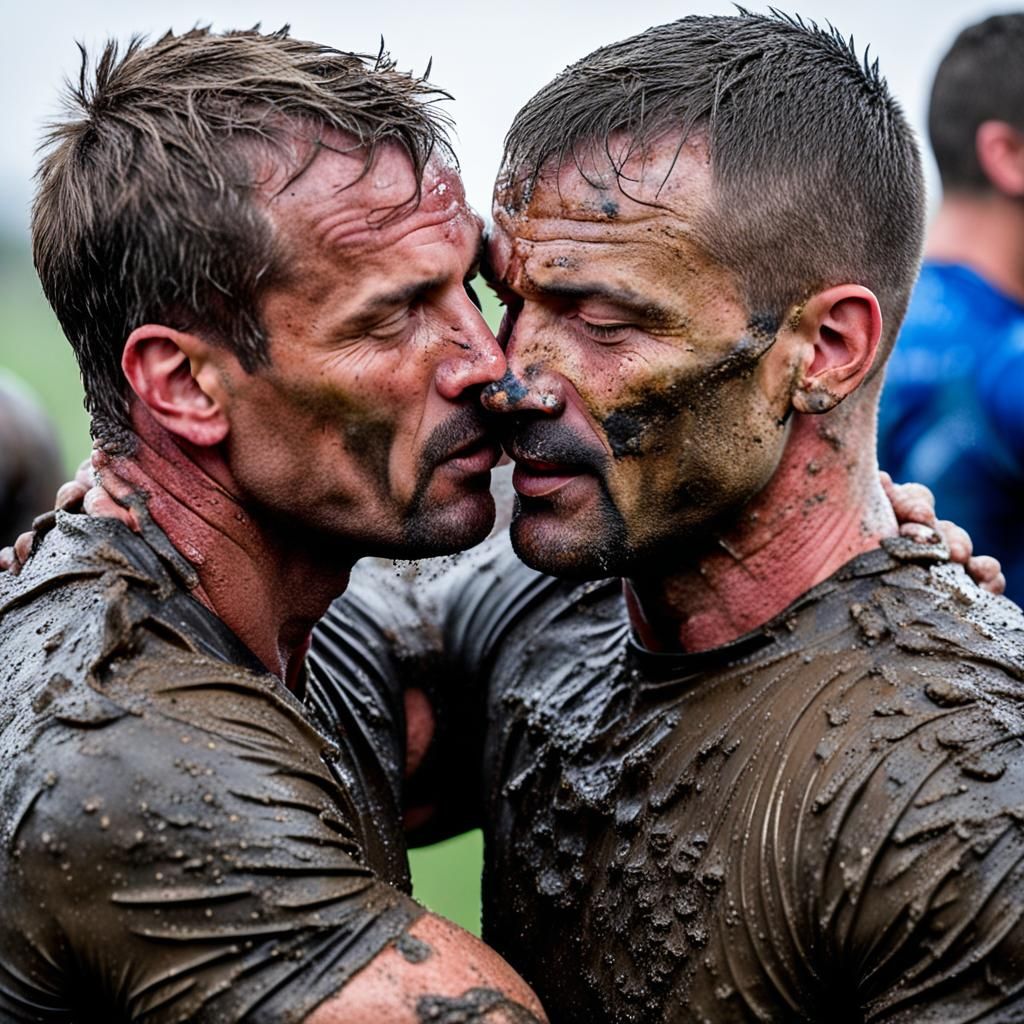 Rugby Players Embrace: A Moment of Passion