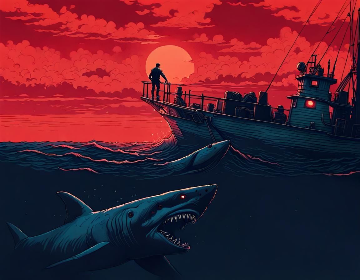 Jaws Tribute: Shark Attack at Sunset