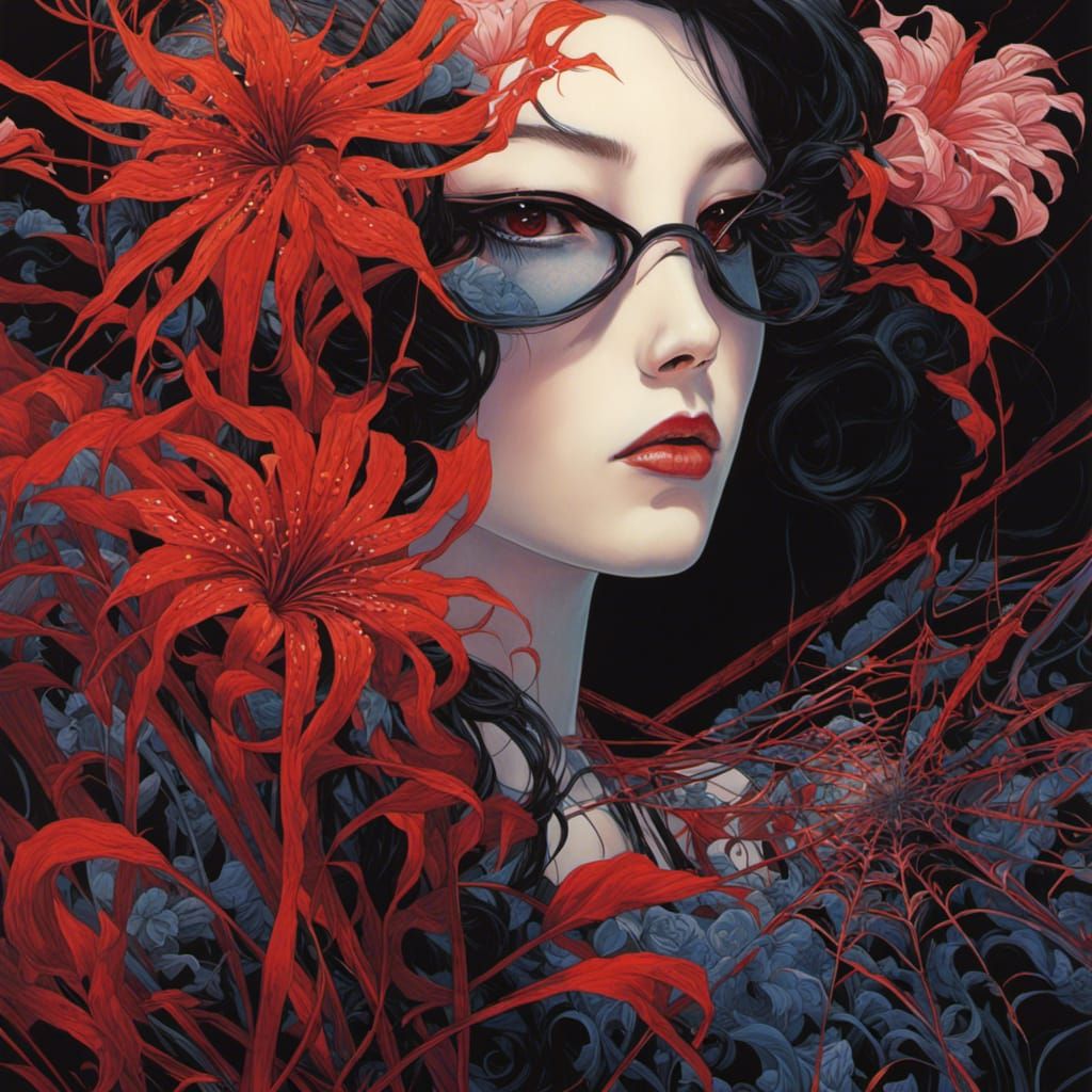 Neo-Gothic Spider Lily in Rich Deep Colors