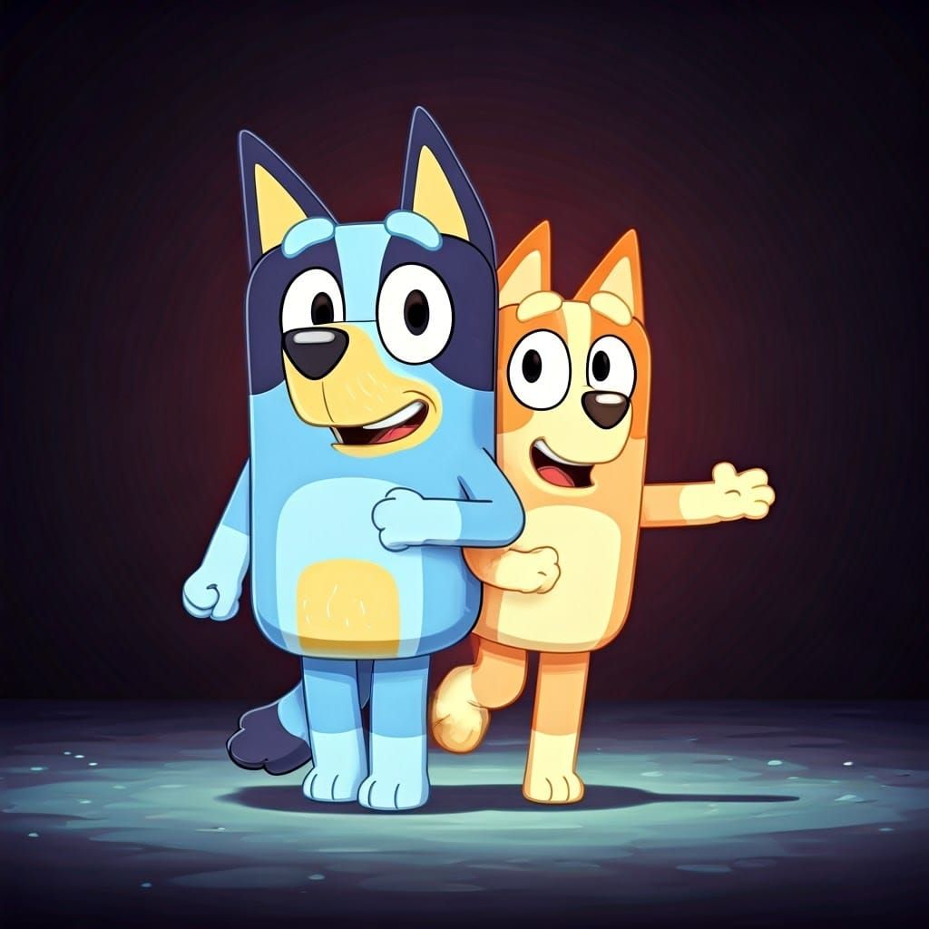 Bluey and Bingo Heeler