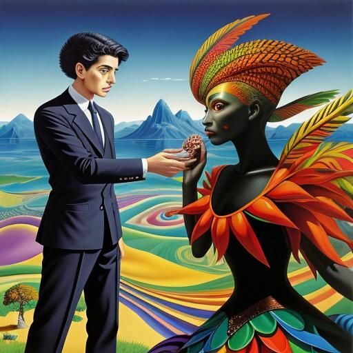 Surreal Dreamscape in Magic Realism Style