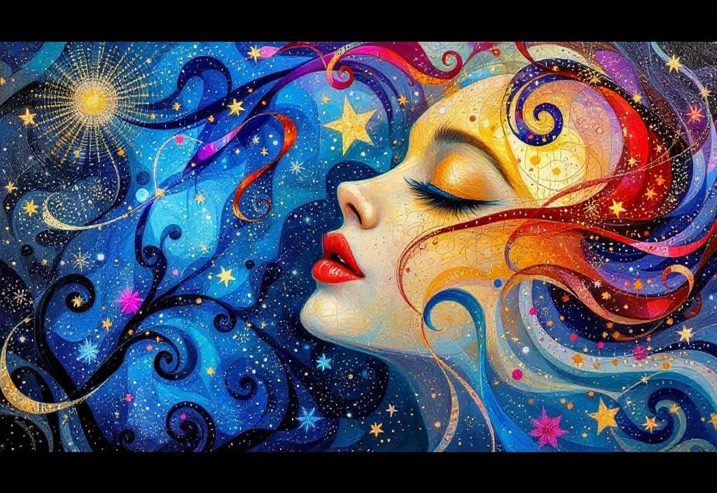 Polychrome Window Scene with Impasto and 3D Elements