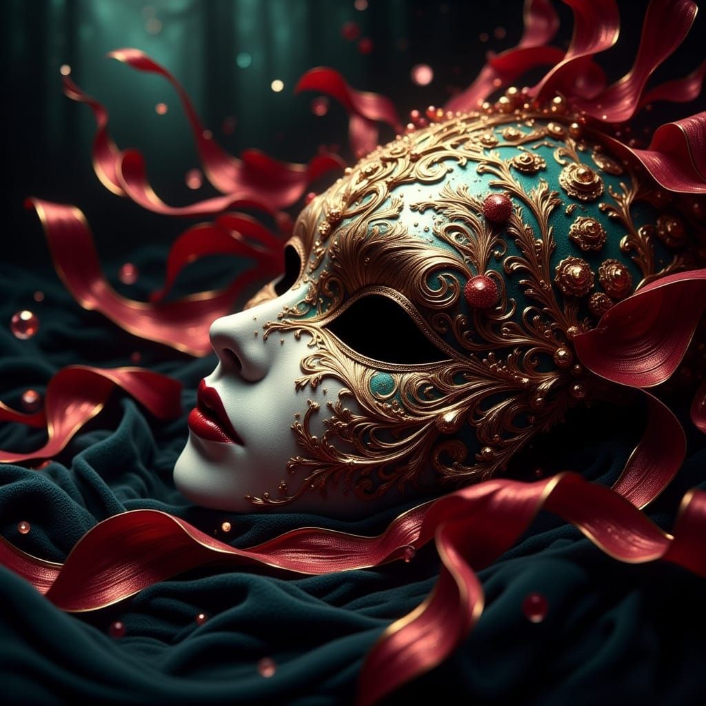 Majestic Phantom of the Opera-Inspired Carnival Mask