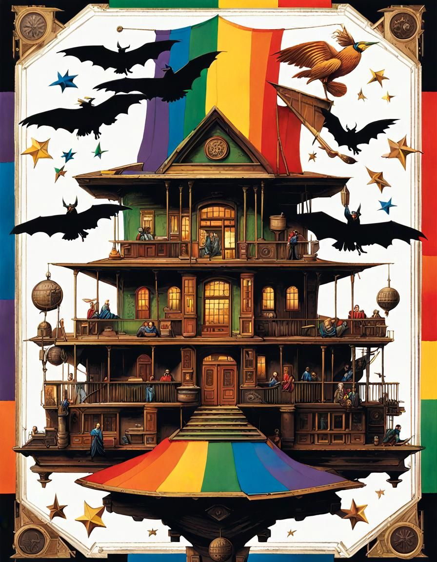 Queer Witches School as Biomechanical Illustration