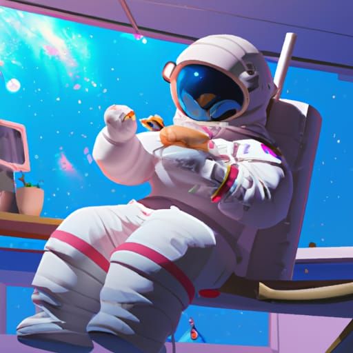 Astronaut Eats Ice Cream: Studio Ghibli Anime