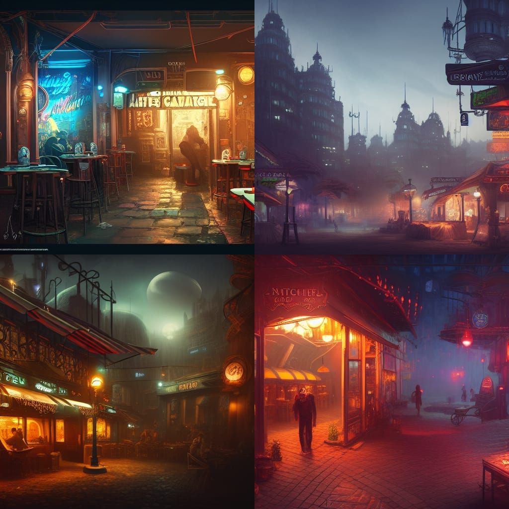 Fantastical Detailed Matte Painting in Deep Color