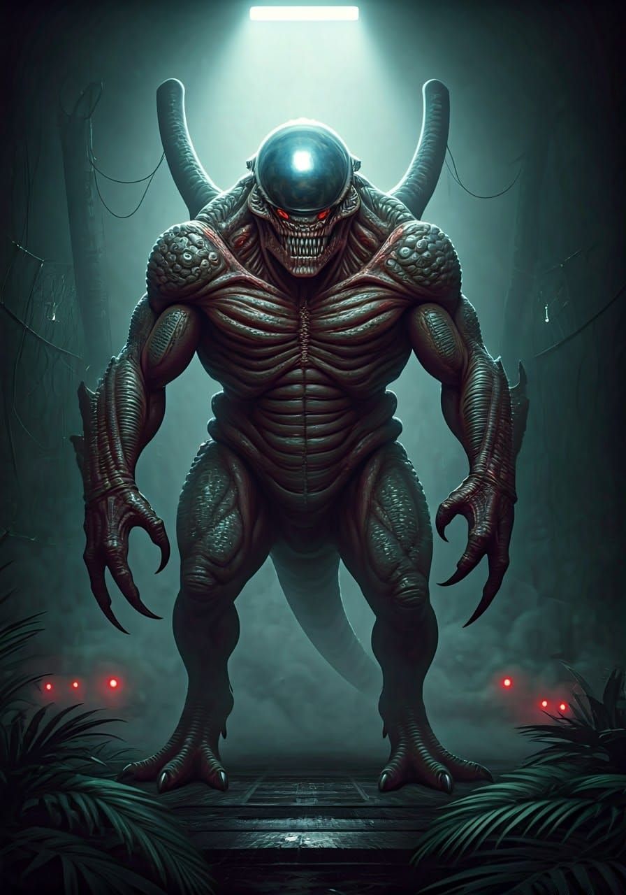 Monstrous Abomination Emerges from Dark Jungle