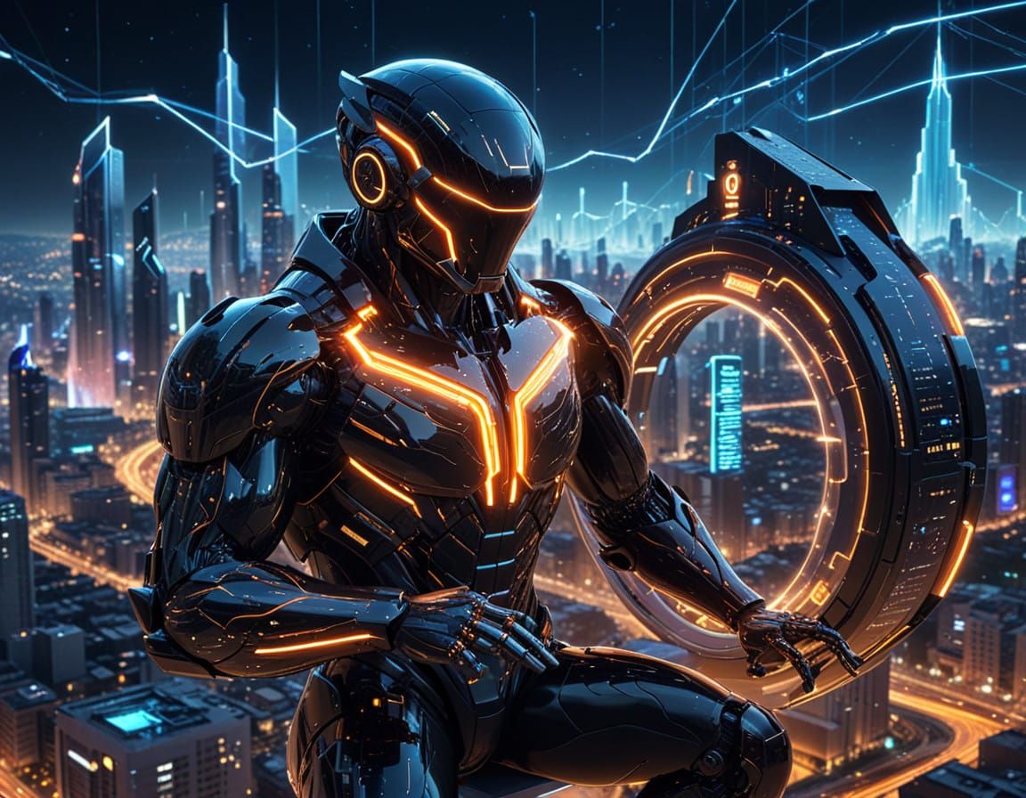 Futuristic Cityscape Heralds Blockchain's Bright Future