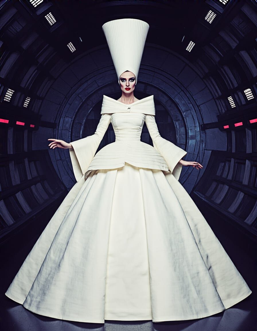 Space-Time Fabric Couture, Flouncing in Colour-Time Shift