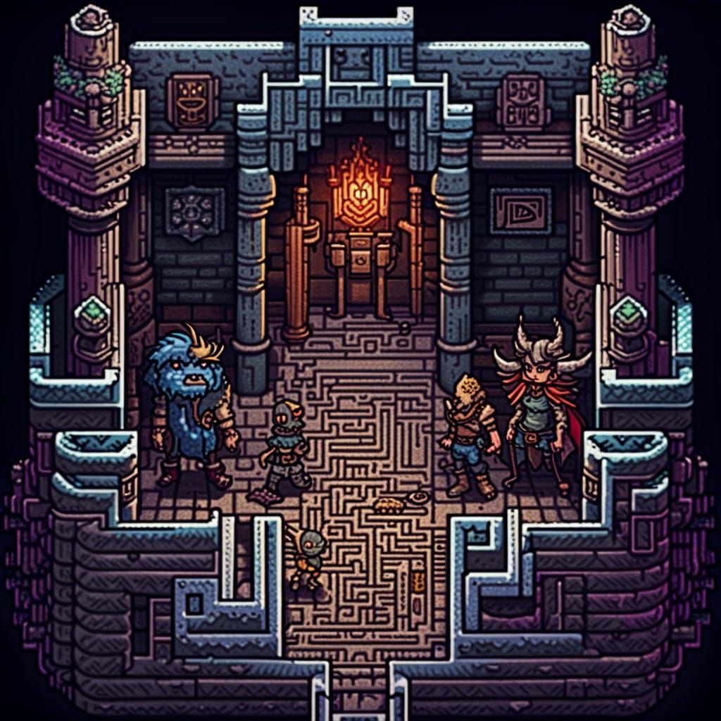 Retro SNES rpg style dungeon