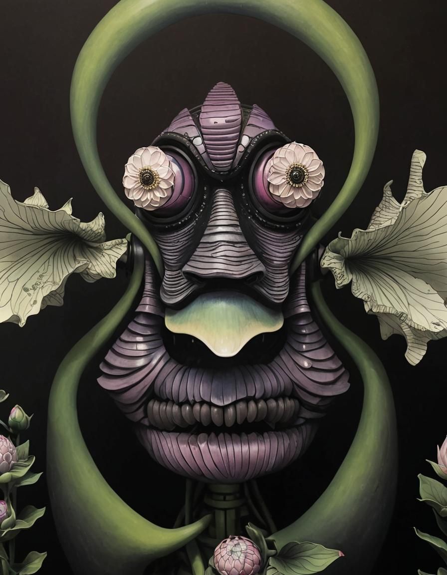 Lotus Flower Robot in Triadic Colors