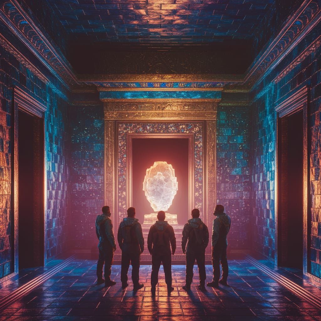 Explorers Discover Ancient Artifact in Ornate Temple