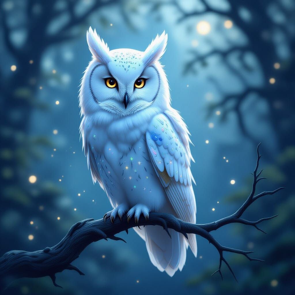 Ethereal Owl of Starlight and Magic