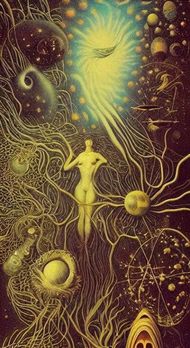 Surreal Space Orbit: A Spiritual Journey in Fairytale Style