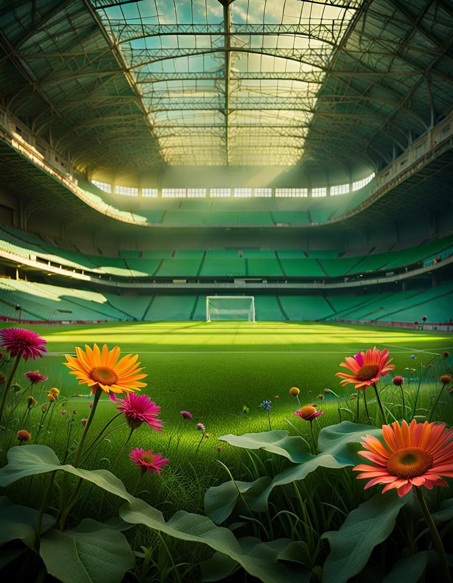 Wildflowers Bloom in Abandoned Soccer Field
