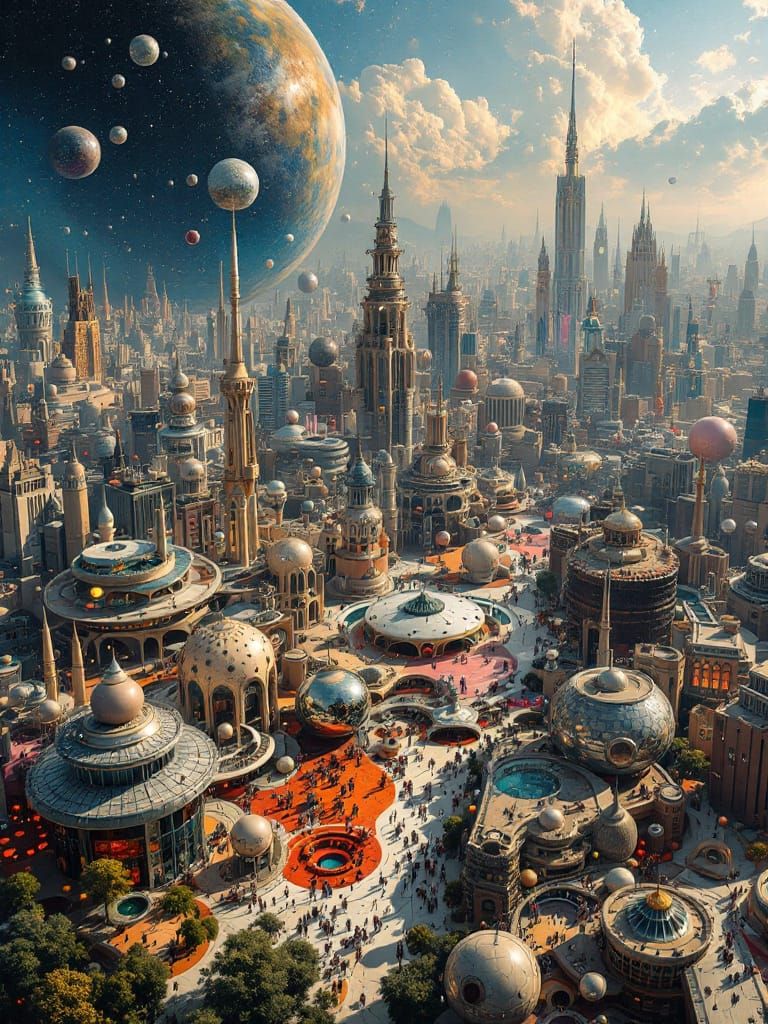 Organized Chaos: A Quantum Anarchytecture Cityscape