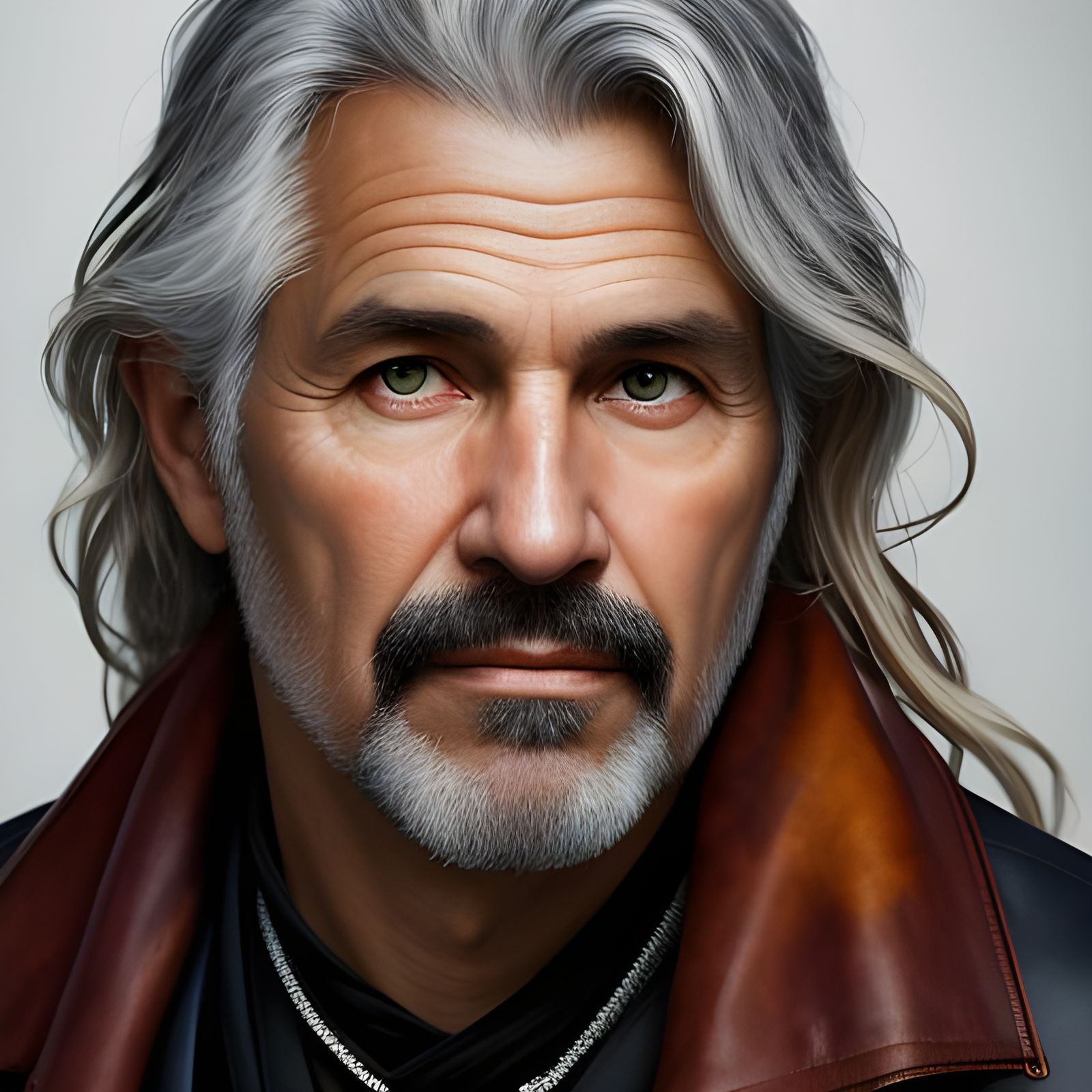 Professional Close-Up Portrait in Studio Lighting