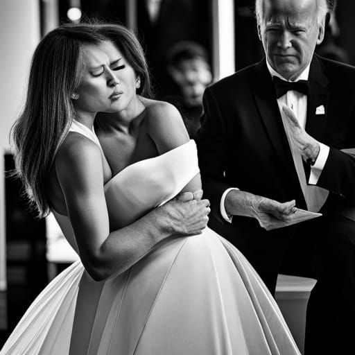Biden and Melania: A Hyperrealistic, Cinematic Kiss