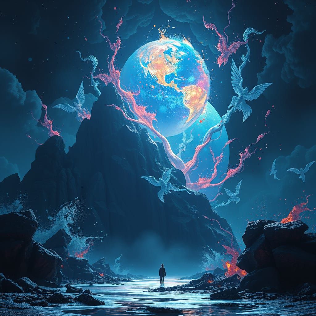 Epic Fantasy World in Vibrant Splendor