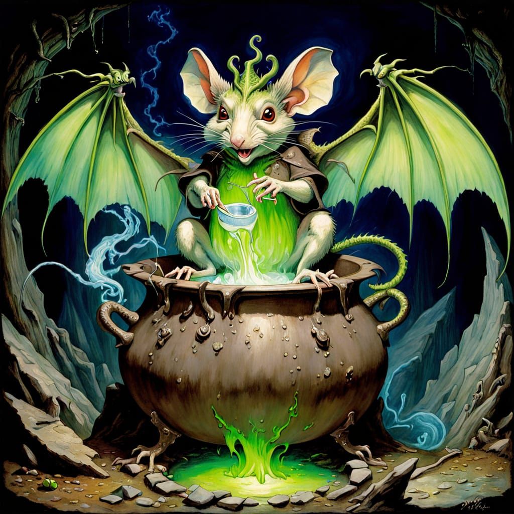 Wizard's Den with Morphing Mouse to Dragon