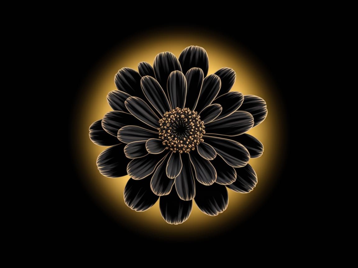 Dark Bloom in Golden Light