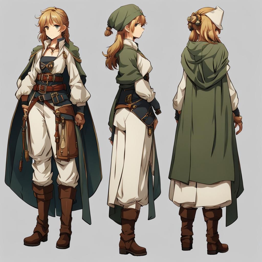 Kachua Powell in Anime Style Casual Outfit