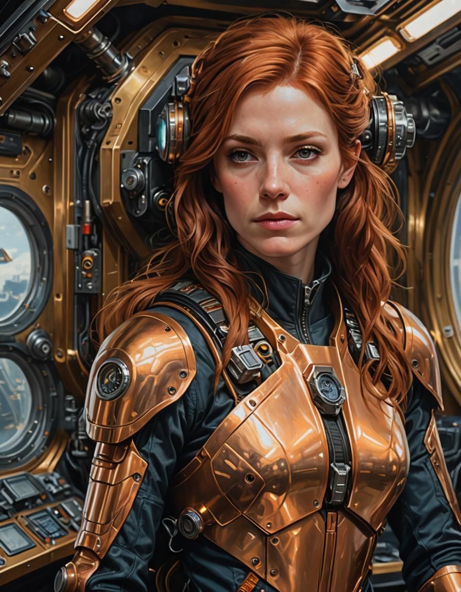 Androgynous Engineer: Academicist Oil Painting Portrait