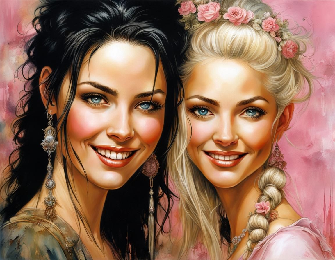 Gina and Stephanie: A Portrait in Mixed Styles