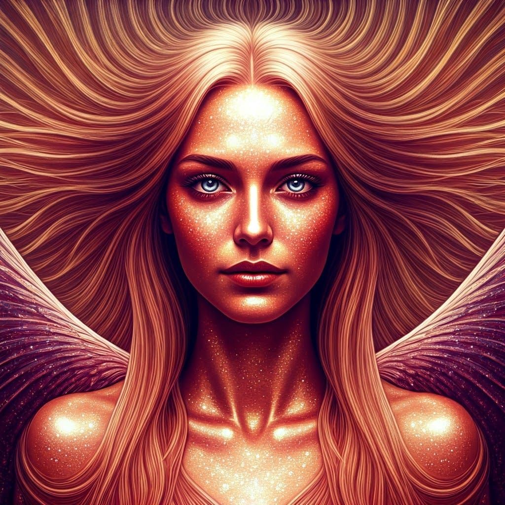 Une divinité spectaculaire, à la peau lumineuse teintée d’or...