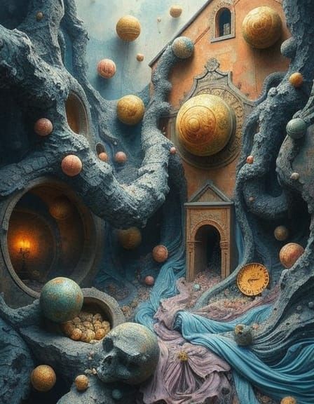 Surreal Abstract Art in Hyperrealistic Style