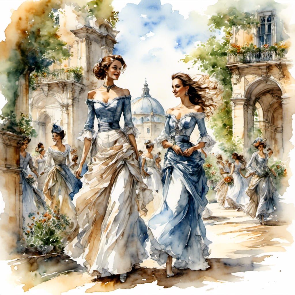 Watercolor Logo Design for Women's Group