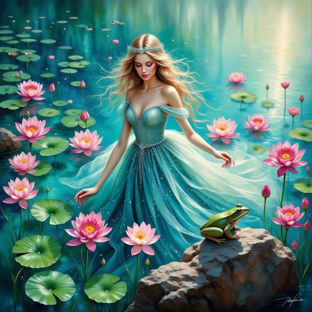 Emerald Lake Princess in Watercolour Style