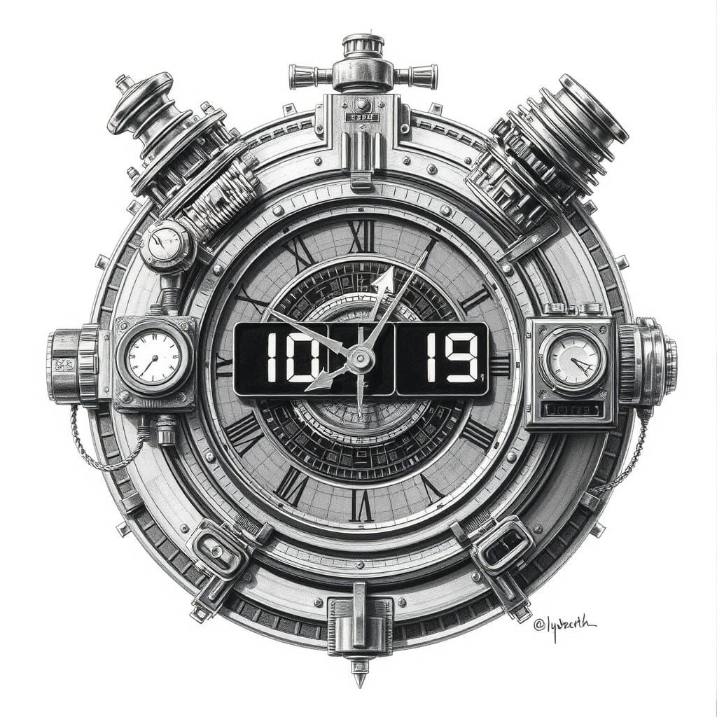 Doomsday Clock: A Futuristic Timekeeper Merging Steampunk an...