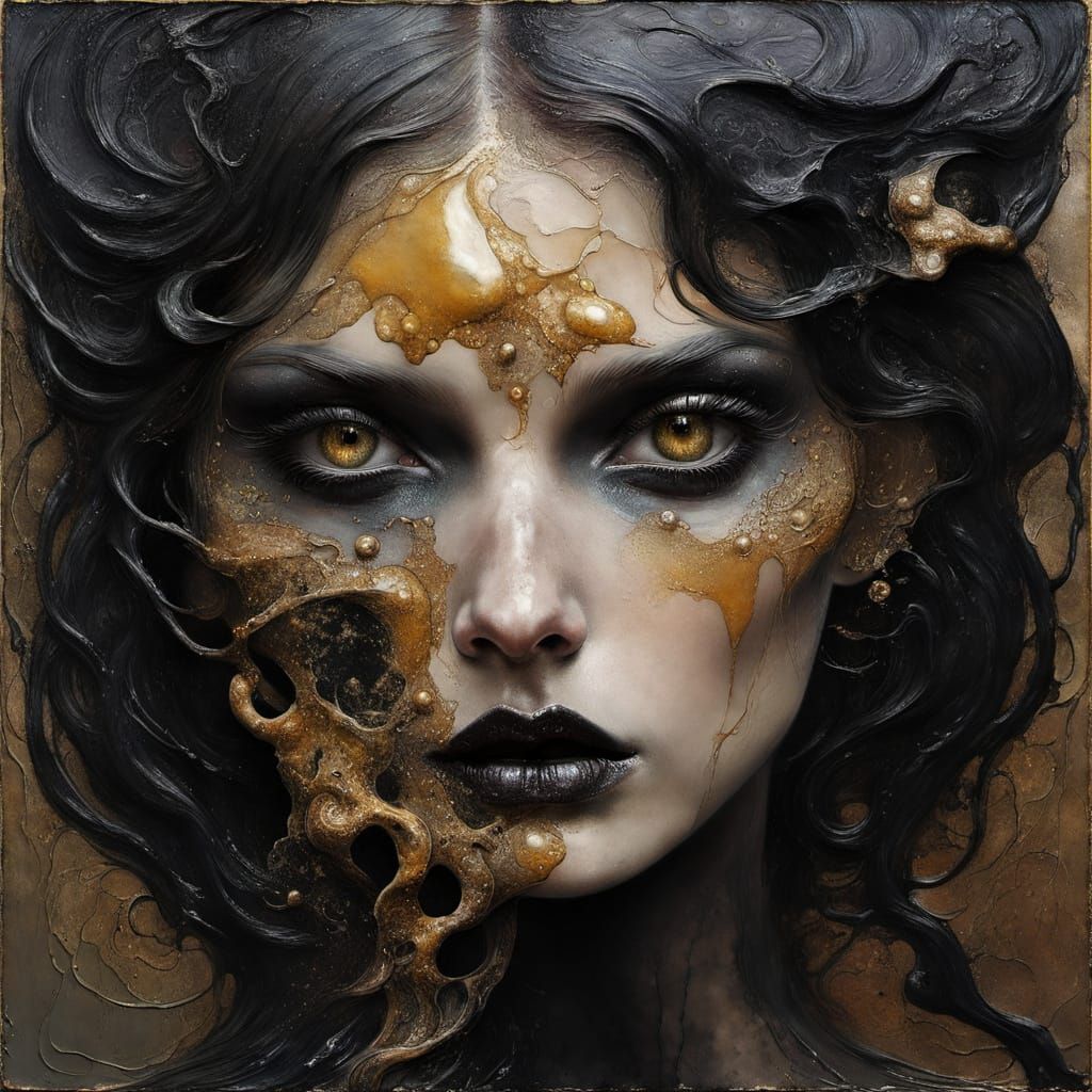 Surrealistic Wax Sculpture in a Dark, Moody Aesthetic