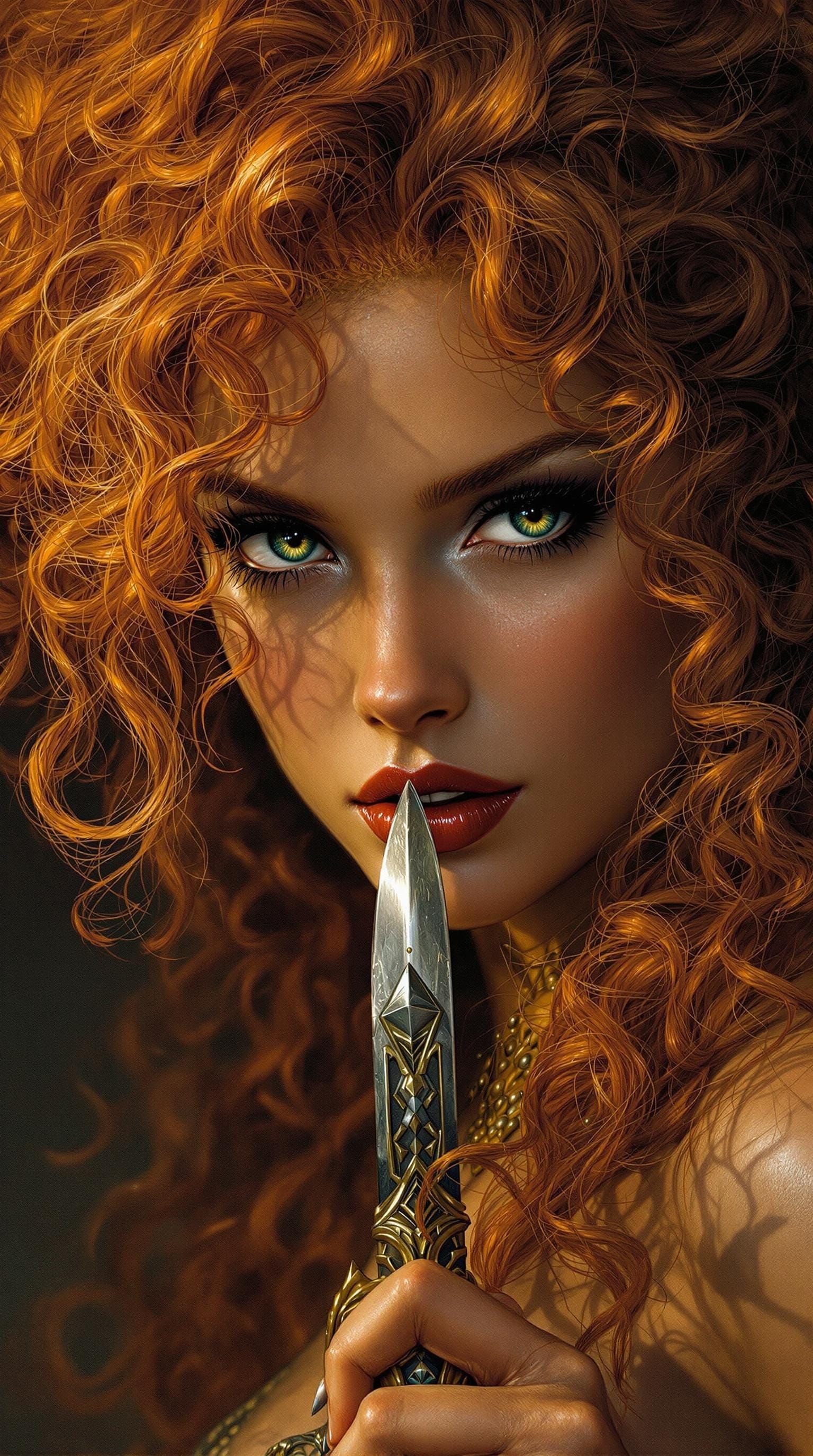 Hyperrealistic Goddess Portrait with Intricate Design and Dr...